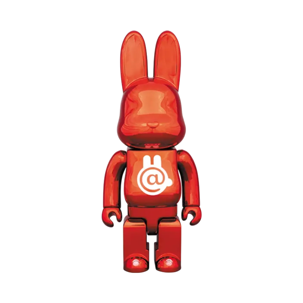MEDICOM TOY "RABBRICK" Chrome 400% Red