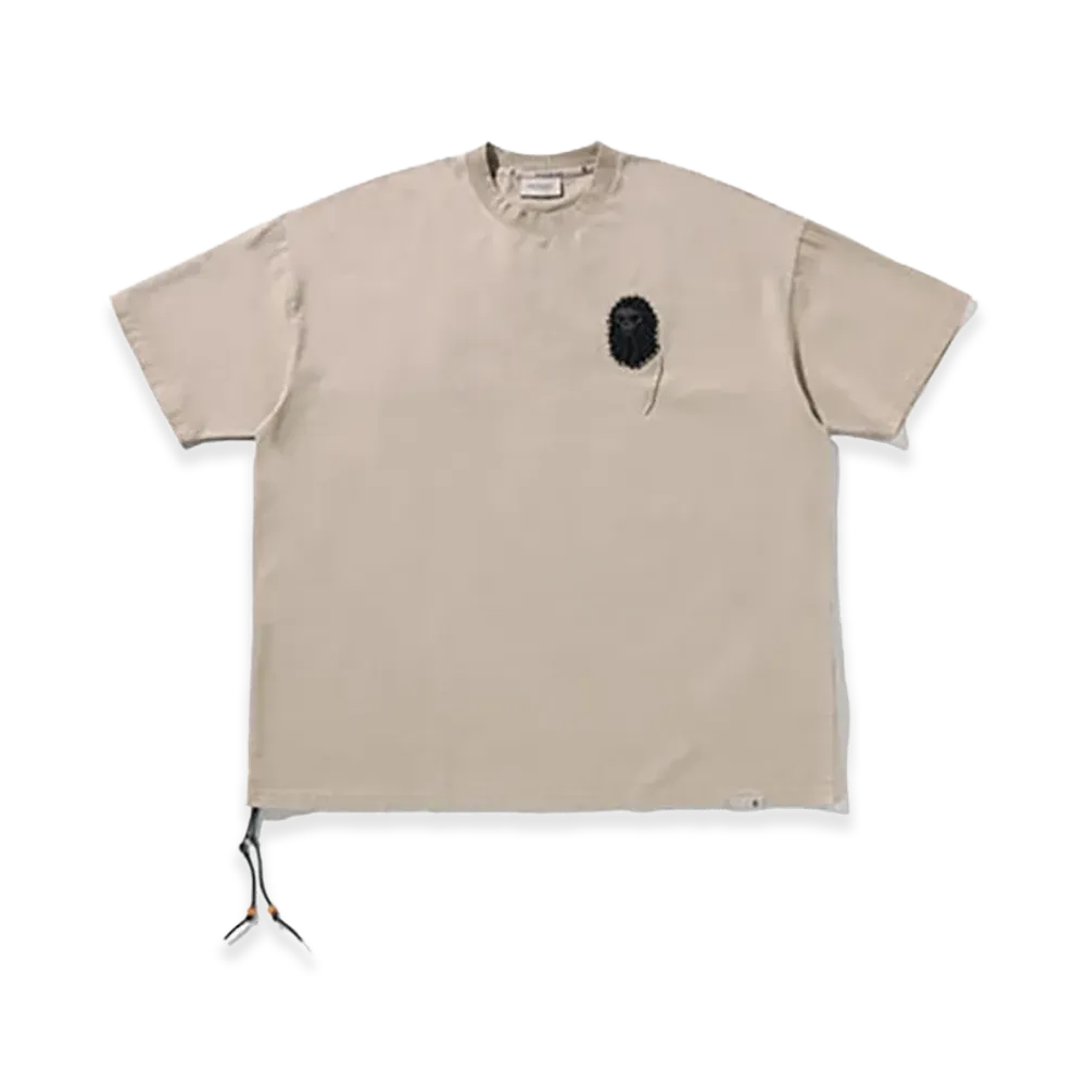 A BATHING APE Japanese Patch Washed Tee "Beige"