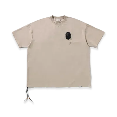 A BATHING APE Japanese Patch Washed Tee "Beige"
