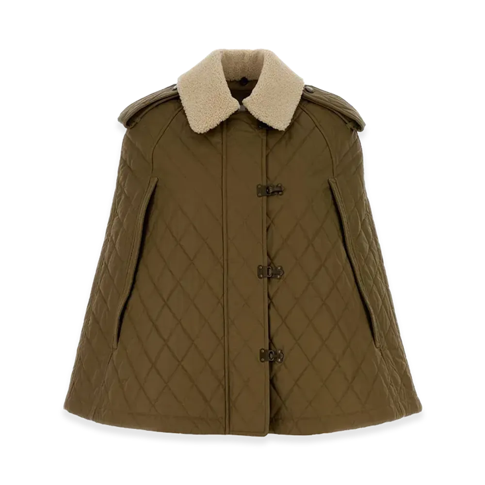 Burberry Women's Cotton Cape "Khaki Green"