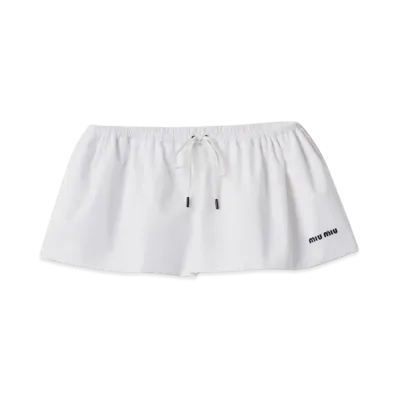 MIU MIU Women's Poplin Miniskirt "White"