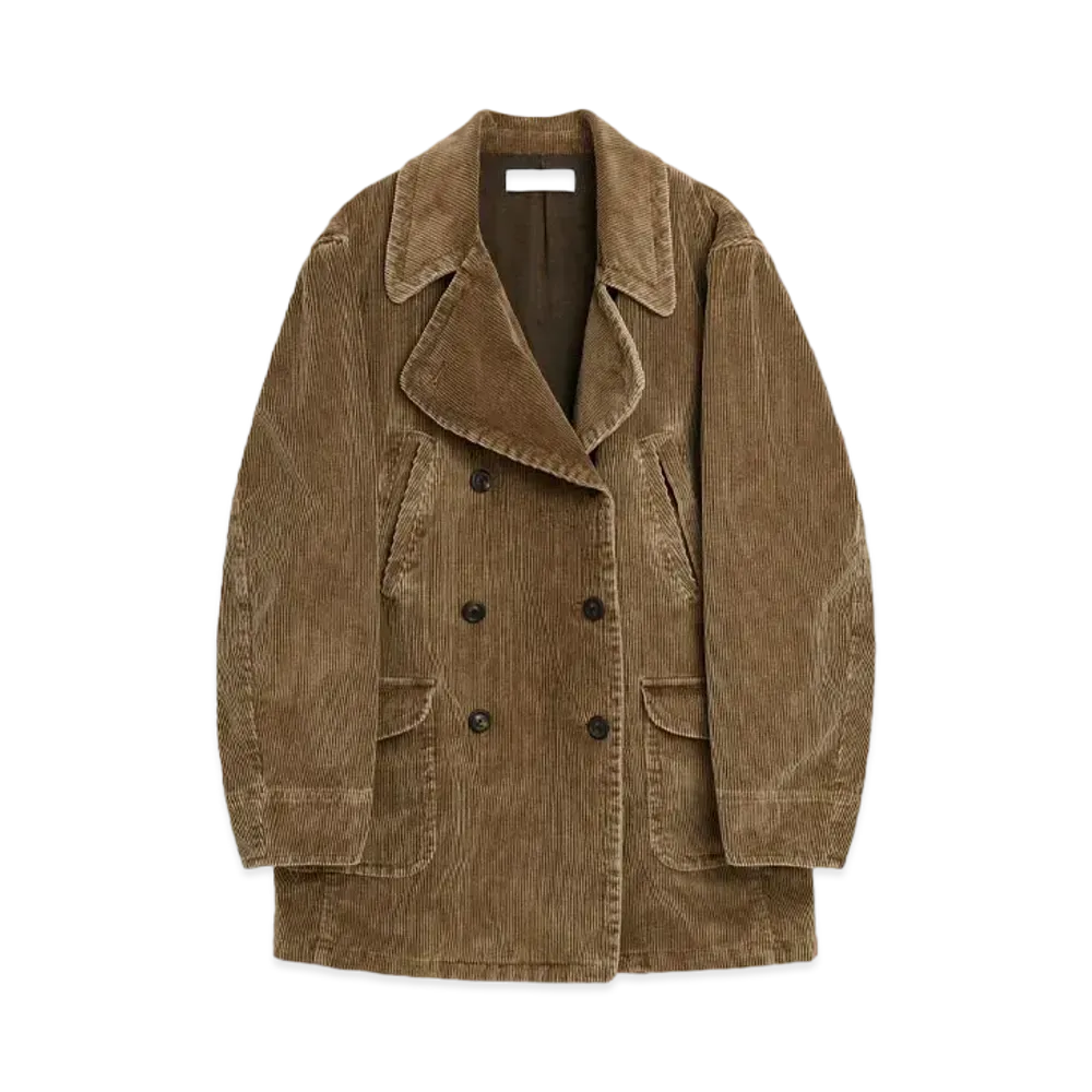 OUR LEGACY Cropped Biker Trench Enzyme Cord "Brown"