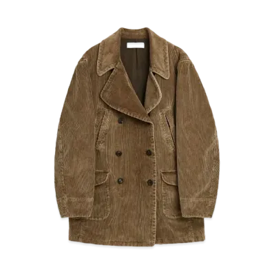 OUR LEGACY Cropped Biker Trench Enzyme Cord "Brown"