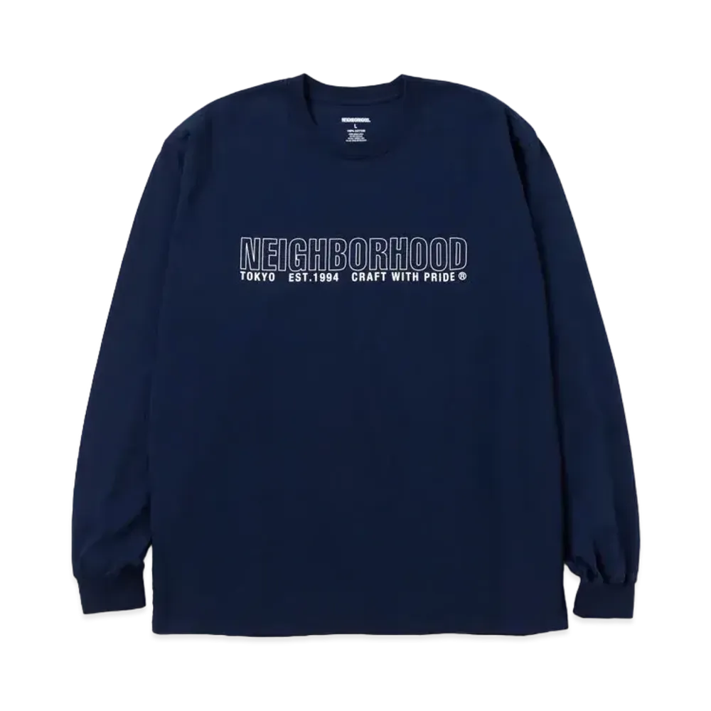 NEIGHBORHOOD NH . Tee LS-2 "Navy"