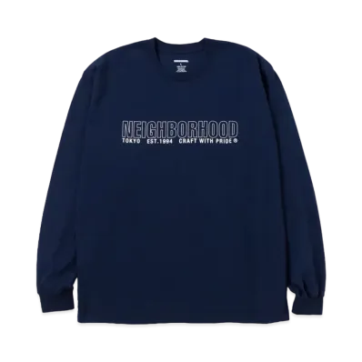 NEIGHBORHOOD NH . Tee LS-2 "Navy"