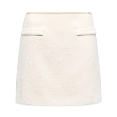 MIU MIU Women's Boucle Tweed Mini Skirt "Ivory"