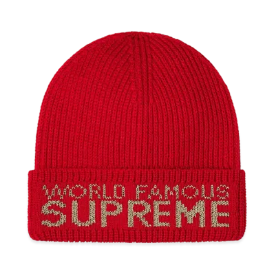 Supreme World Famous Beanie "Red"