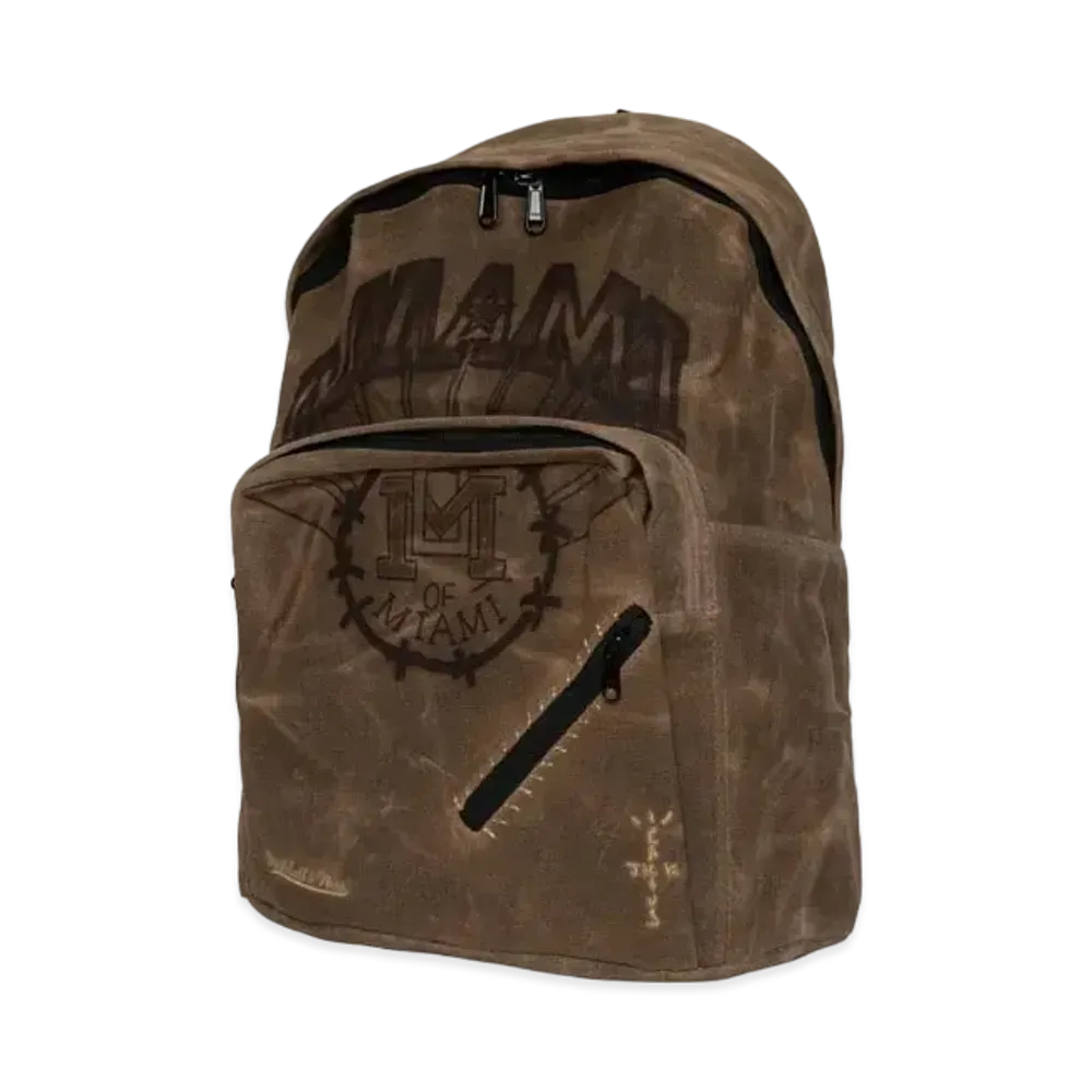 Travis Scott x M&N x University Of Miami Backpack "Beige"