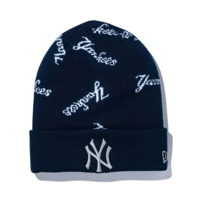 NEW ERA Basic Cuff Knit MLB Allover New York Yankees "Navy"