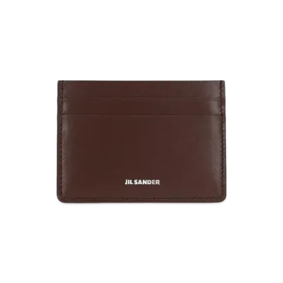 Jil Sander Women's Card Holder "Dark Red"