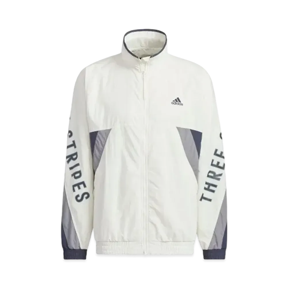 adidas Warding Oversized Fit Woven Full-zip Jacket "Off White"