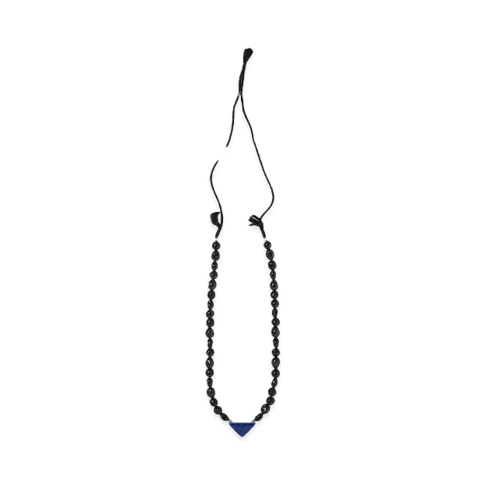 TOGA VIRILIS Triangle pearl necklace "BLACK"