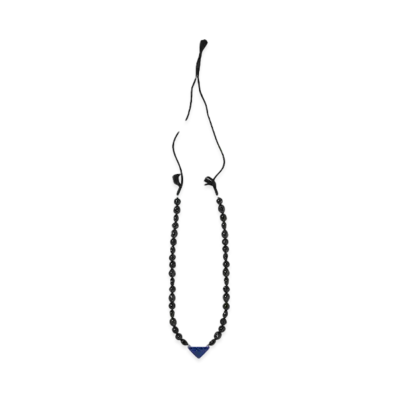TOGA VIRILIS Triangle pearl necklace "BLACK"