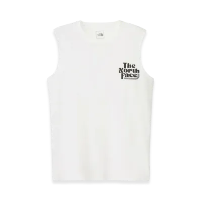 The North Face Sleeveless Free Run Spiral Crew "White"