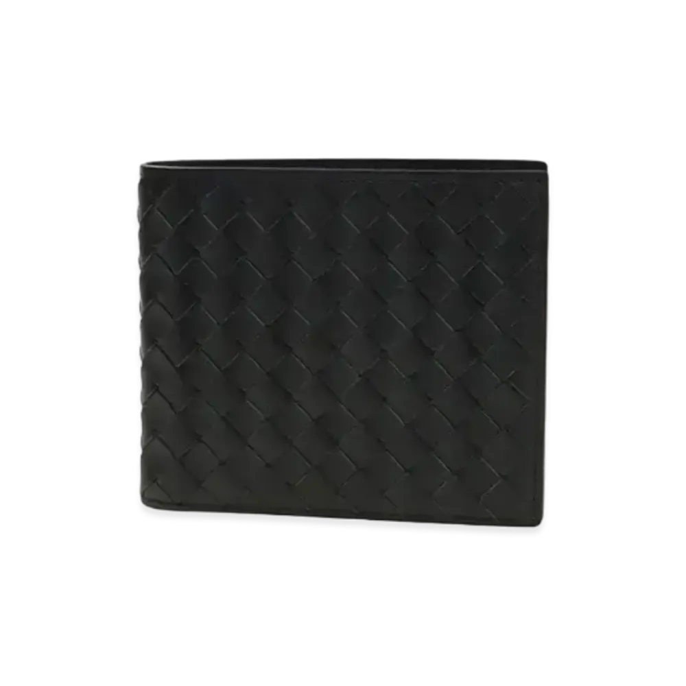 Bottega Veneta Intrecciato Calfskin Bi-fold Wallet "New Light Grey"