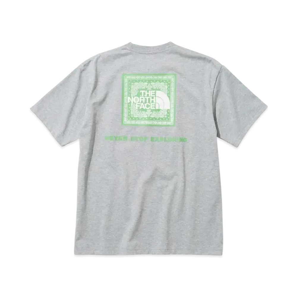 The North Face Short Sleeve Bandana Square Logo Tee "Mix Gray"
