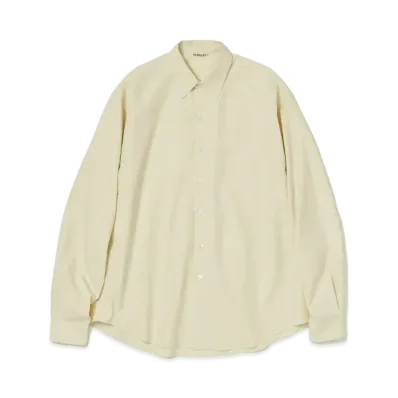 AURALEE Washed Finx Twill Big Shirt "Light Beige"
