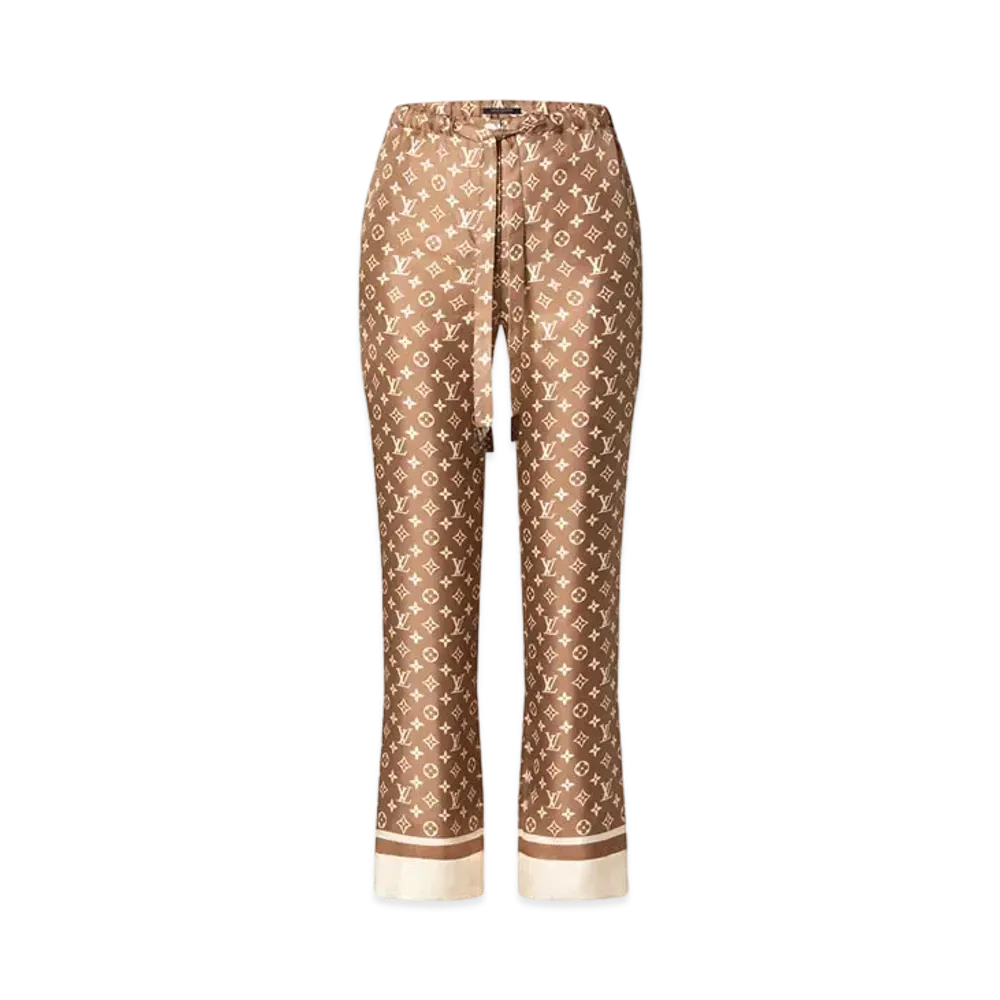 Louis Vuitton Stripe Accent Monogram Pajama Pants "Caramel"