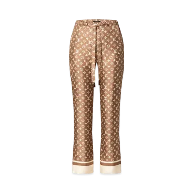 Louis Vuitton Stripe Accent Monogram Pajama Pants "Caramel"