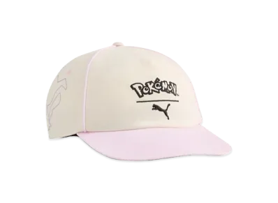 PUMA x Pokemon Kids Dad Cap "Alpine Snow/Pearl Pink"