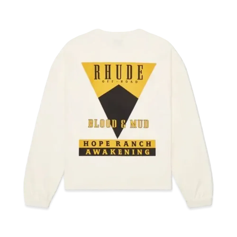 RHUDE Blood And Mud LS Tee "White"