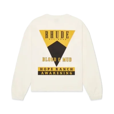 RHUDE Blood And Mud LS Tee "White"