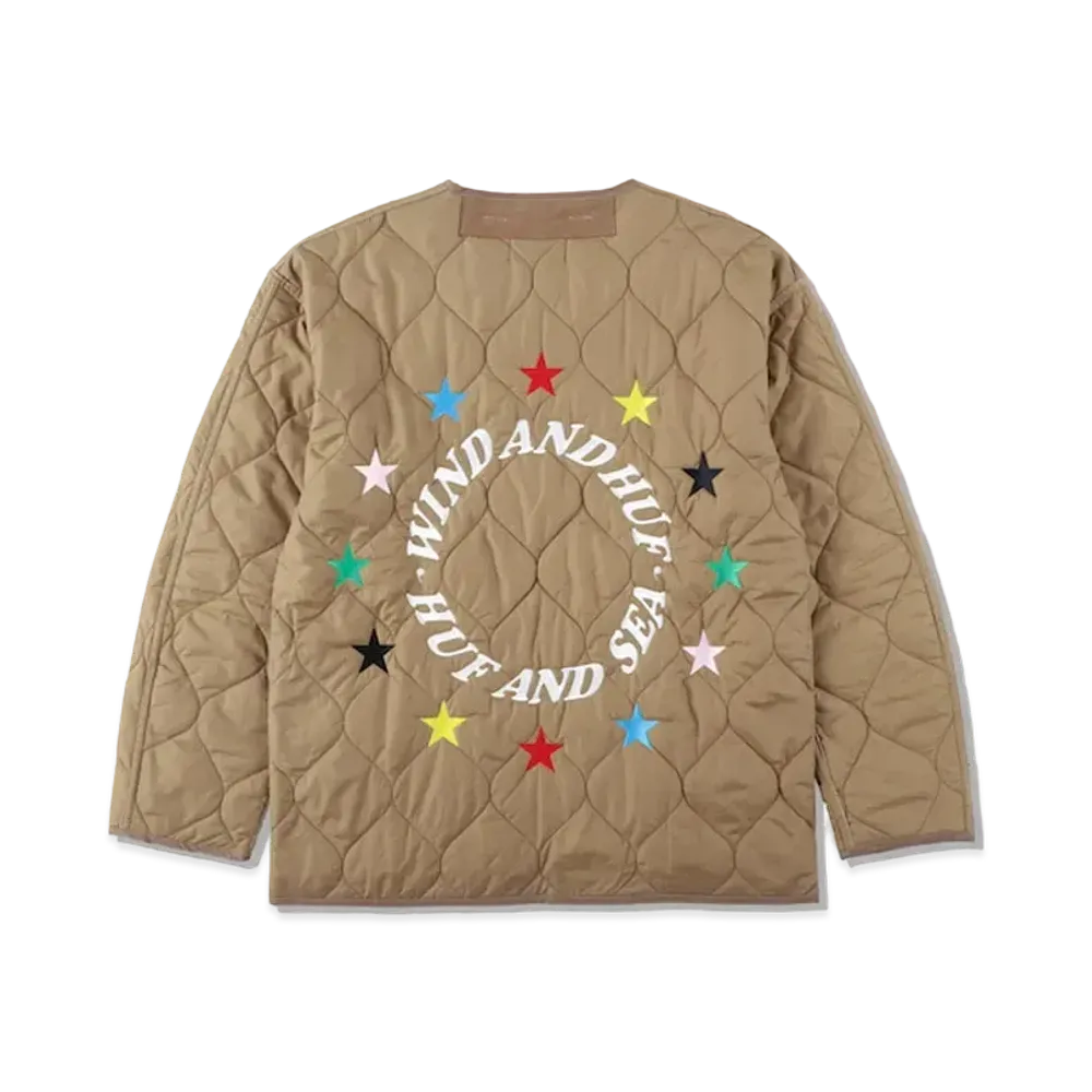 WIND AND SEA x HUF Quilted Liner Jacket "Brown"