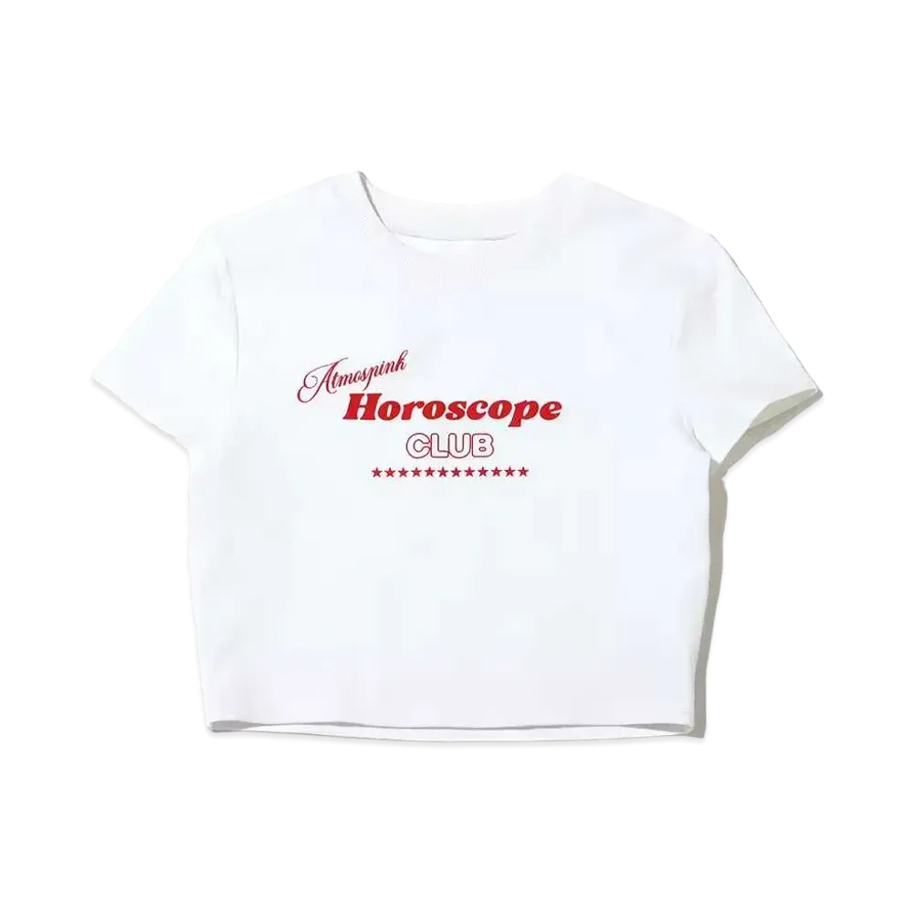 atmos pink Minimal Logo T "White"