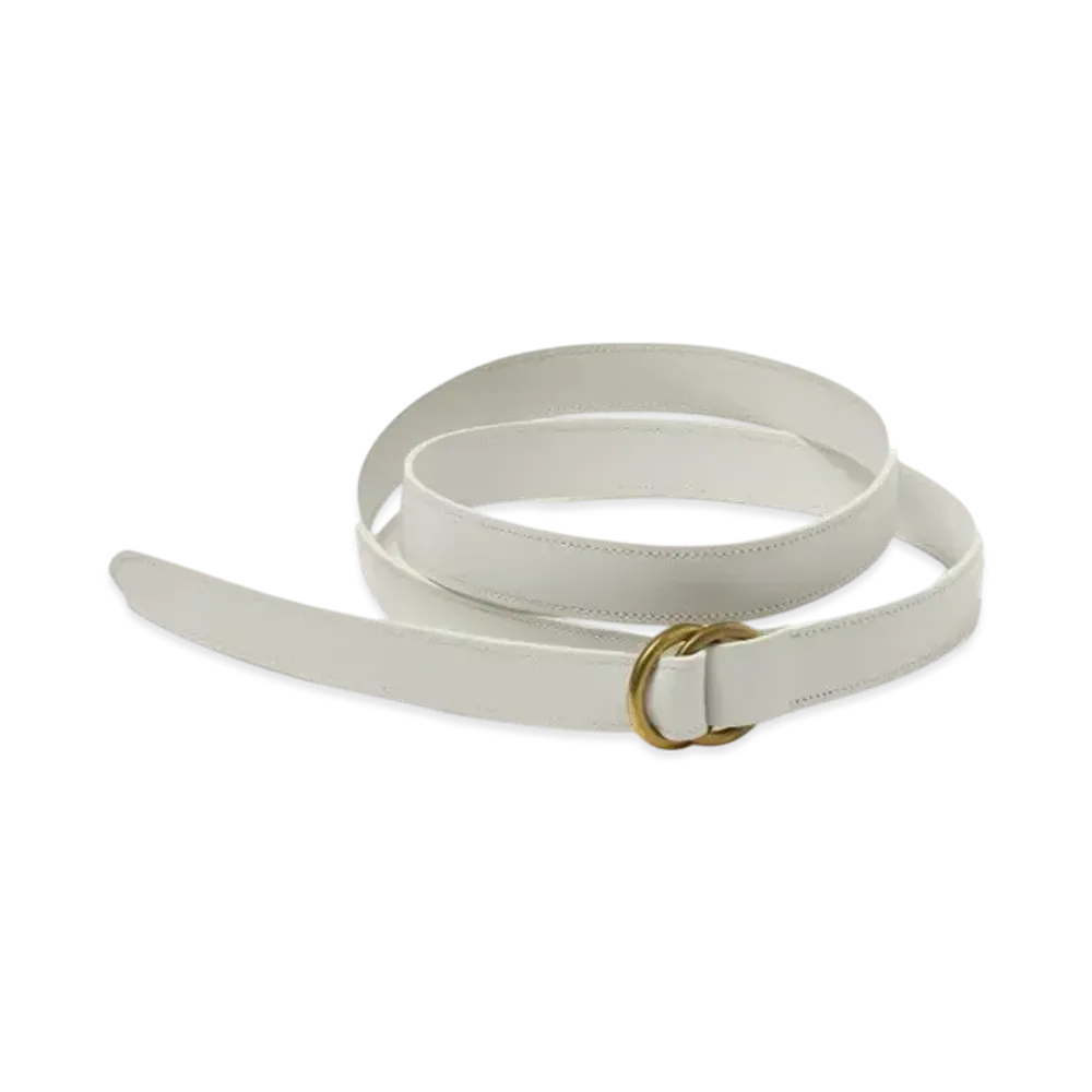 AURALEE Double Ring Buckle Belt "White"