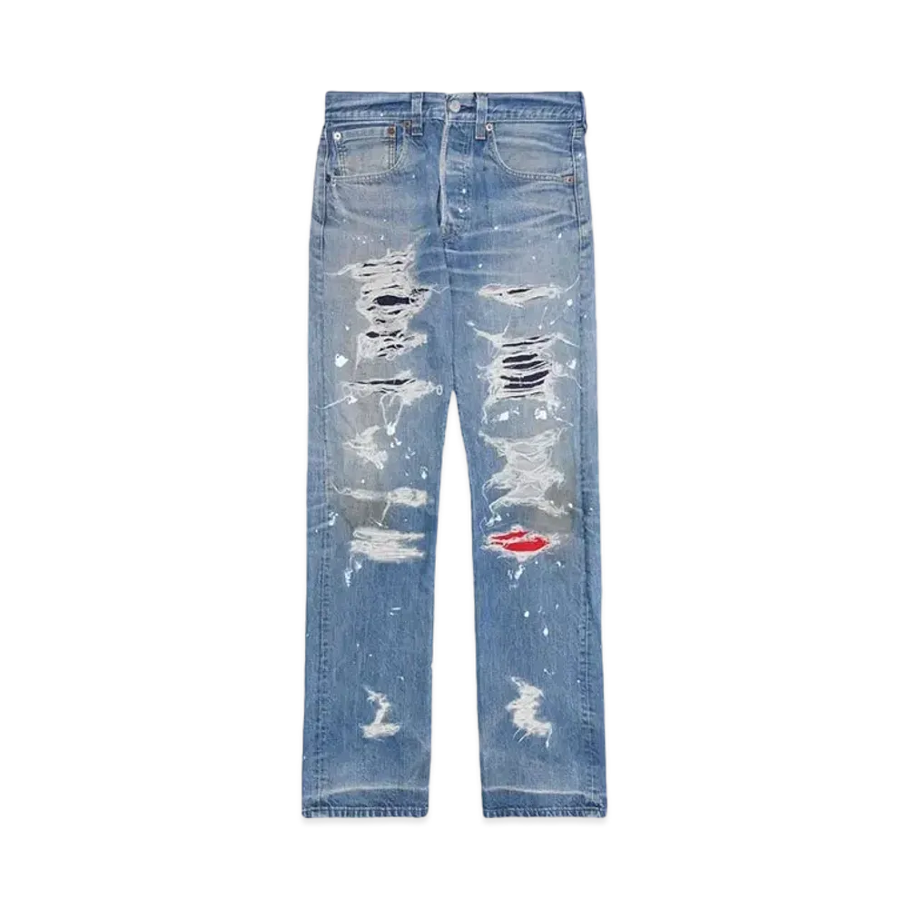 HYPE DROP x INNOCENCE NYC  EXCLUSIVE DESTROY DENIM PANTS 32inch "Indigo"