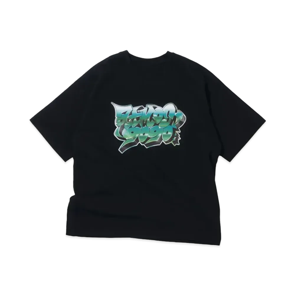 9090 x atmos Graffiti Tee "Black"