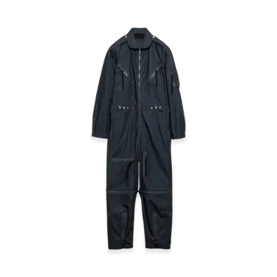 PRADA Cotton Jumpsuit "Lead Gray"