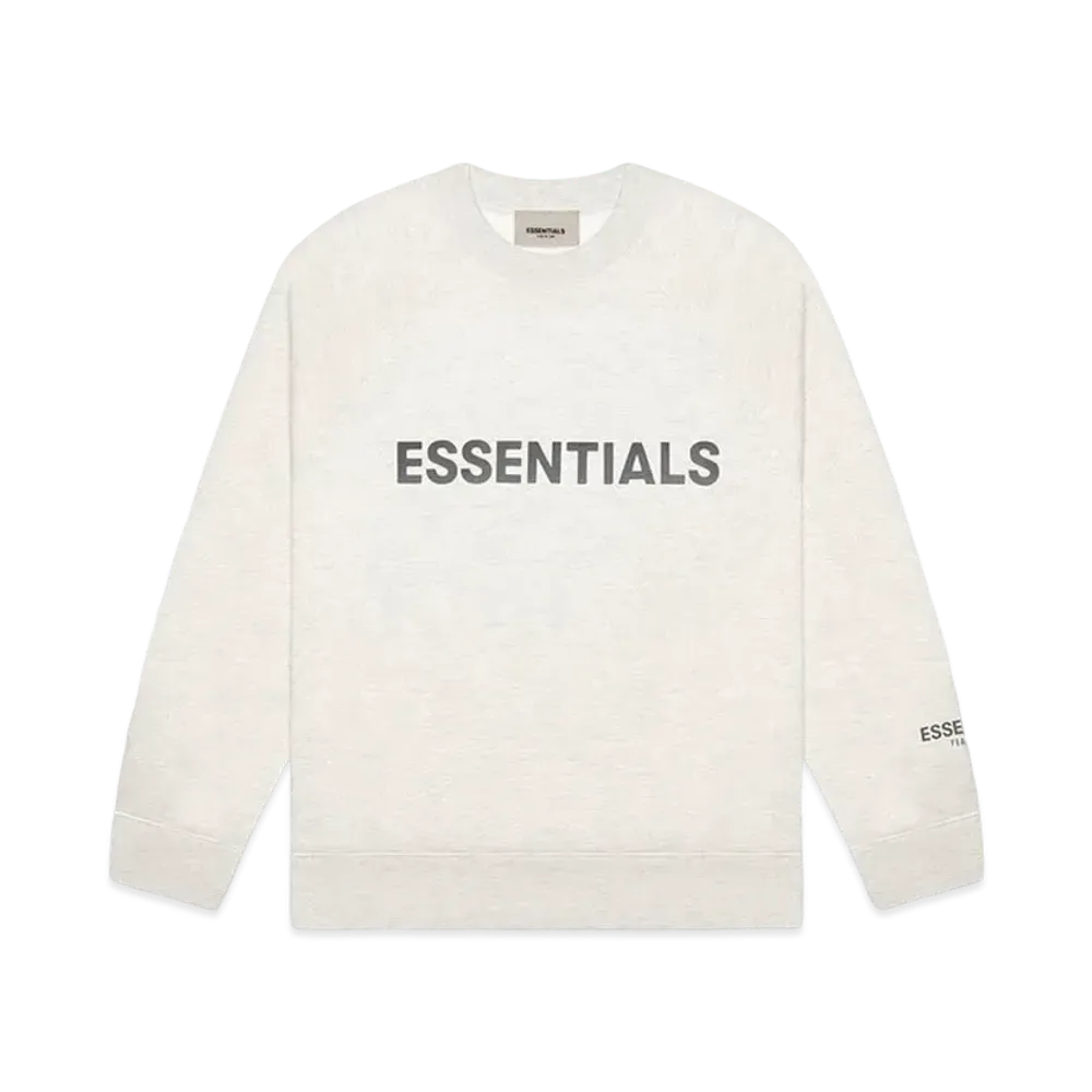 FEAR OF GOD ESSENTIALS 3D Silicon Applique Crewneck "Oatmeal Heather"