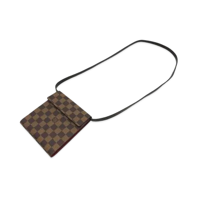 Louis Vuitton Damier CD/DVD Case Shoulder Bag "Brown"