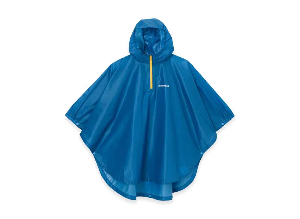 mont-bell Kid's Trekking Rain Poncho 115-145 "Blue Green"