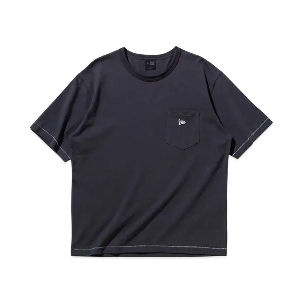 NEW ERA BLACK LABEL SS25 Short Sleeve Washed Cotton T-shirt Contrast Stitch "Sumikuro"