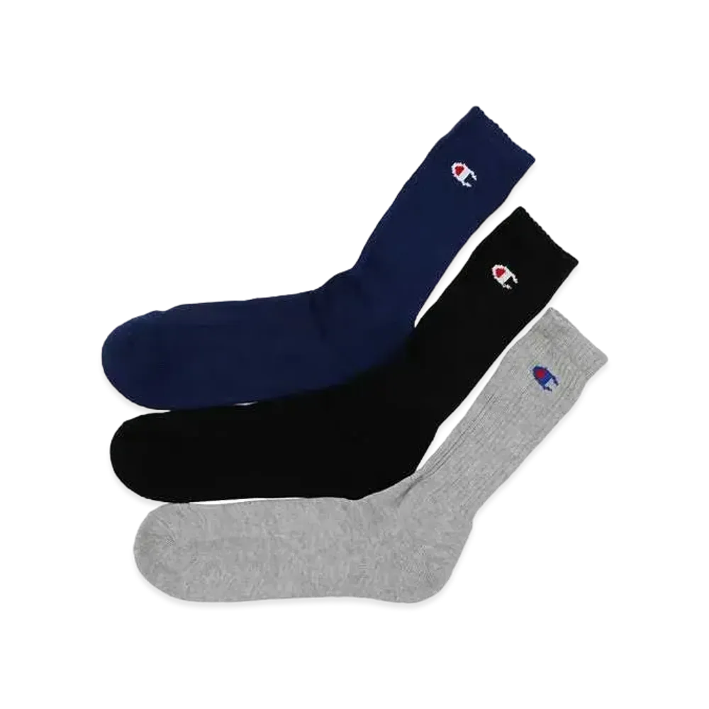 Champion 3 Pairs Full Length Socks (Half Pile) "Assort"