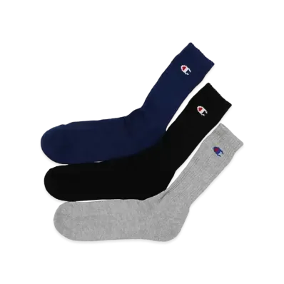 Champion 3 Pairs Full Length Socks (Half Pile) "Assort"
