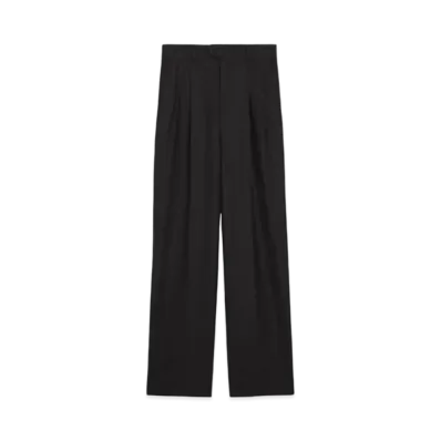 CELINE Striped Skate Pants / Wool Gabardine "Black/Anthracite"