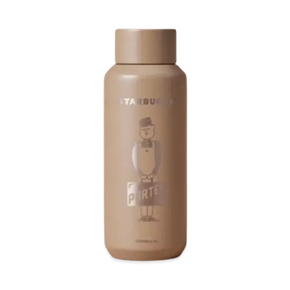 PORTER x STARBUCKS Recycled Stainless Bottle 355ml "Matte Latte Beige"