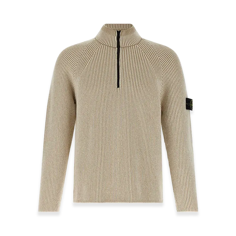 Stone Island 5100024 Ribbed Cardigan "Beige"