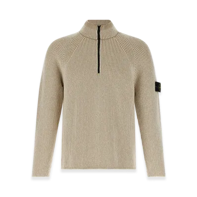 Stone Island 5100024 Ribbed Cardigan "Beige"