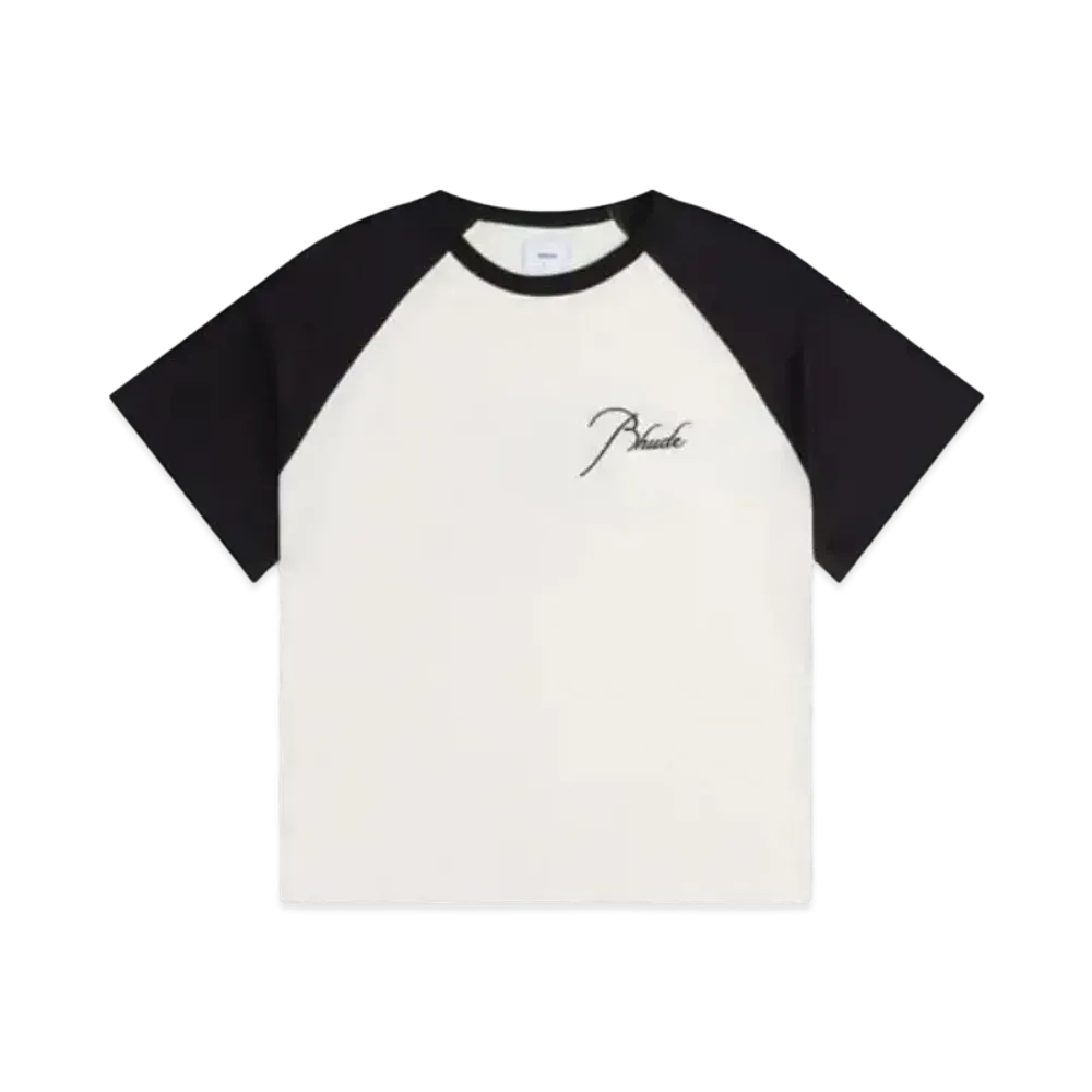 RHUDE Raglan Logo Tee "Black White"
