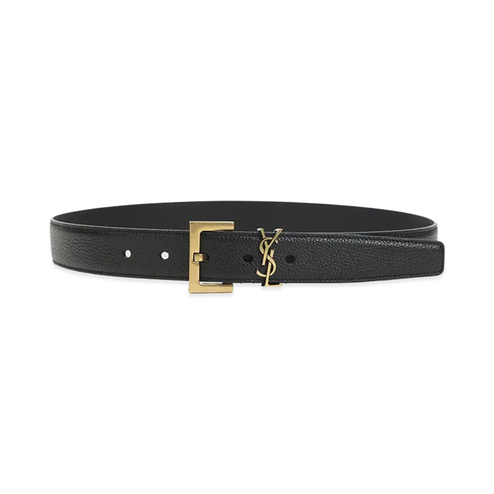 Saint Laurent Women's "Ysl" Buckle Belt "Black"
