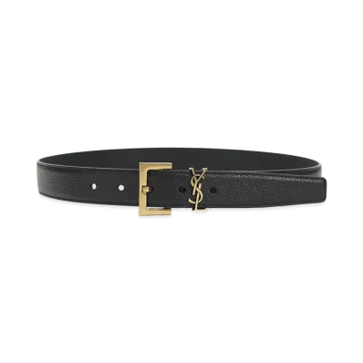 Saint Laurent Women's "Ysl" Buckle Belt "Black"