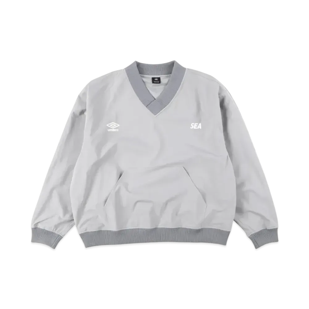 umbro x WIND AND SEA Pullover Nylon V Neck "Gray"