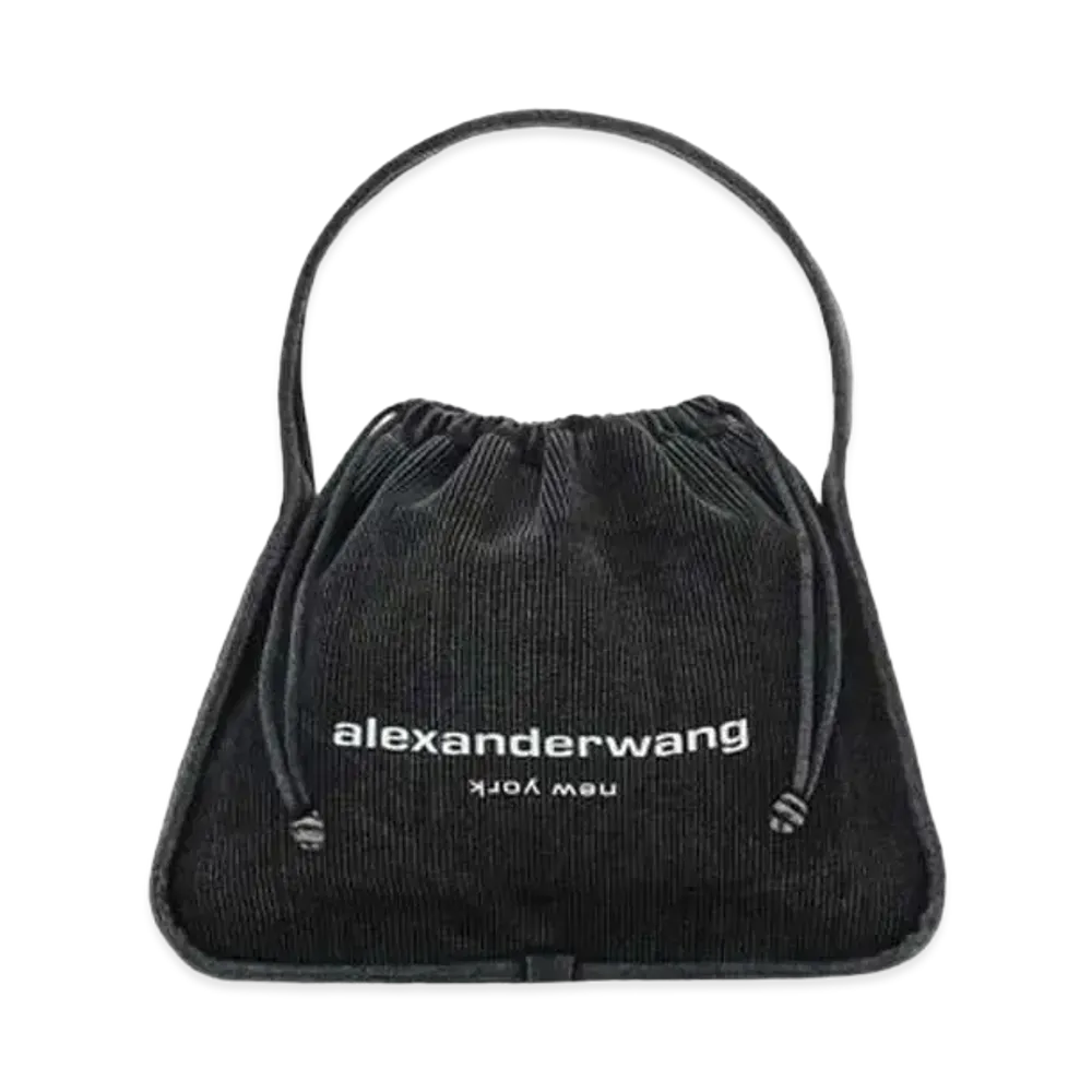 Alexander Wang Ryan Faded Rib Knit Large Bag "Black"