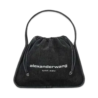 Alexander Wang Ryan Faded Rib Knit Large Bag "Black"