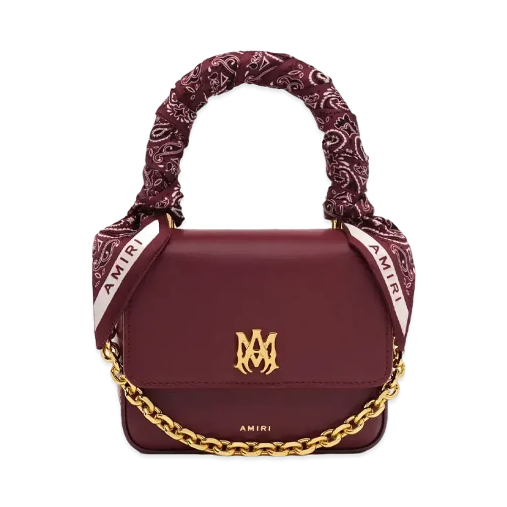 AMIRI Women'S Micro MA Bag With Chain Handle "Burgundy"
