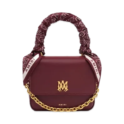 AMIRI Women'S Micro MA Bag With Chain Handle "Burgundy"